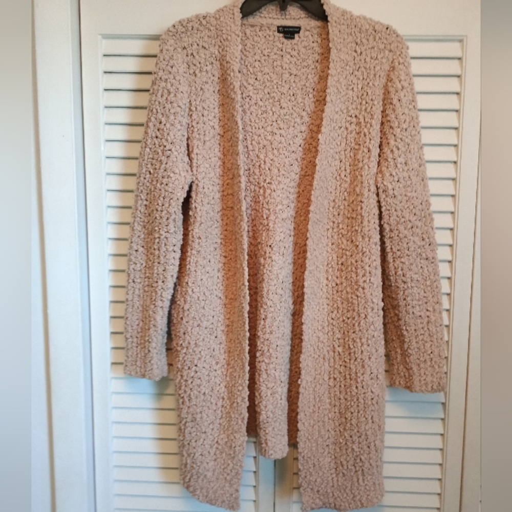 💐Like New-New Directions Khaki Boucle Open-Front Cardigan Sweater (L)💐